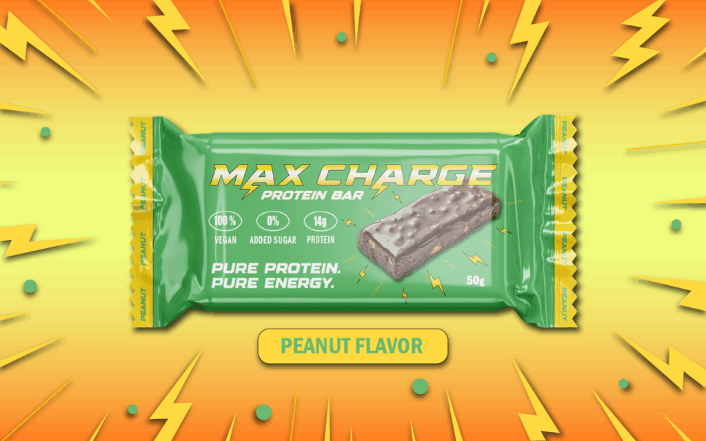 branding concept for max charge protein bar