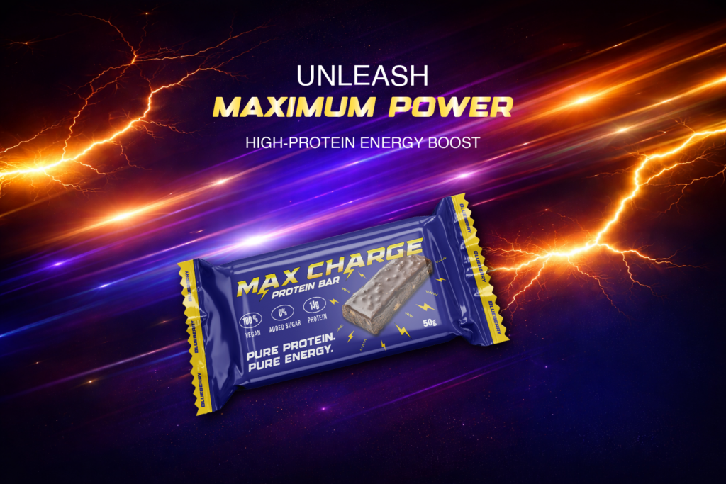 Branding Concept for Max Charge Protein bar