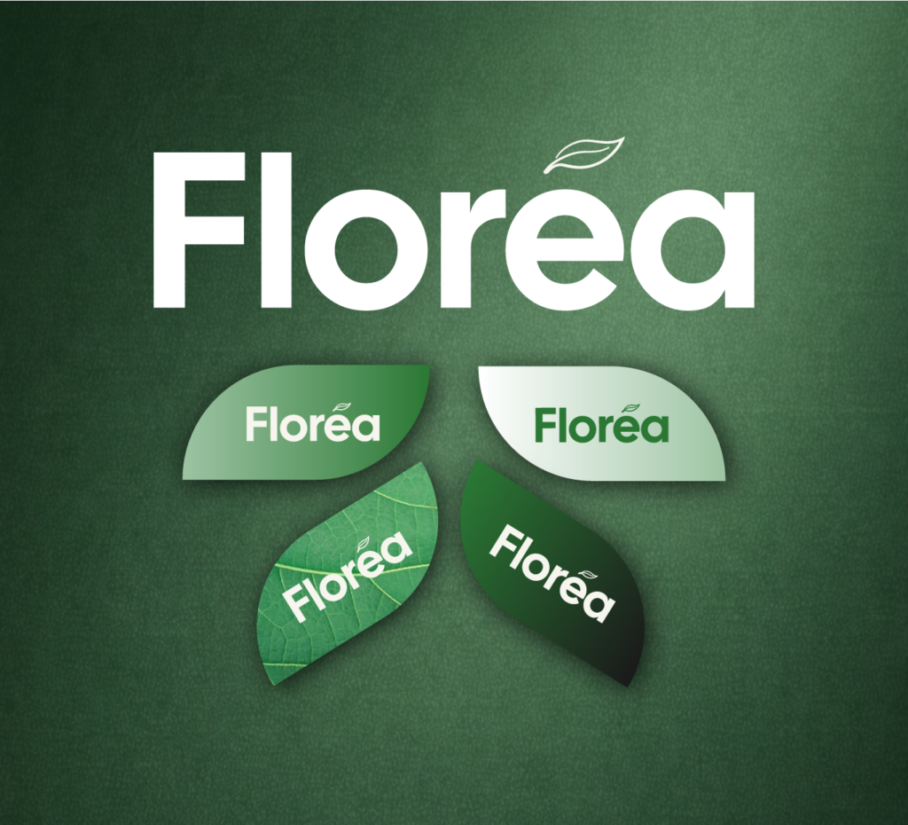 Logo color guide for the brand Floréa