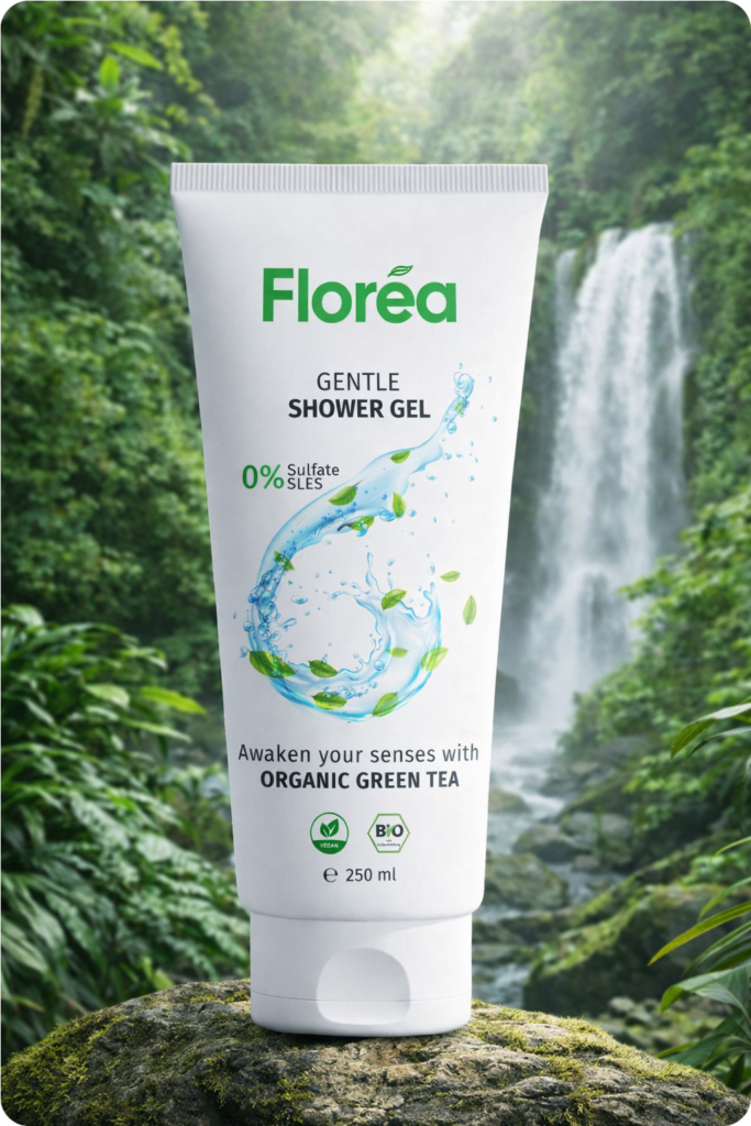 Brand advertisement mockup for the brand Floréa